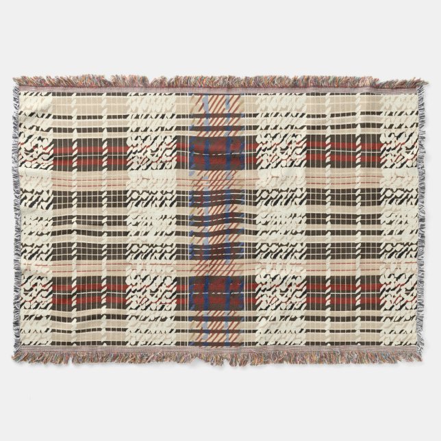 Cobertor Padrão Rustic Red and Beige Tartan (Frente)