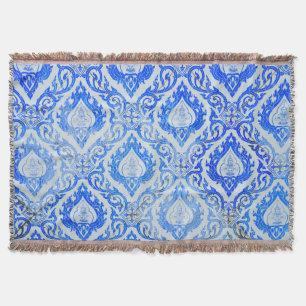 Cobertor Padrão tailandês: igreja cerâmica ladeada.