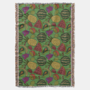 Cobertor padrão uniforme de fruta   Padrão da superfície