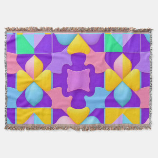 Cobertor Padrões Abstrato geométricos coloridos