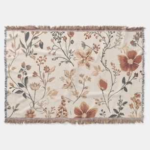 Cobertor Padrões Florais de Vintage Queda no outono Russo d