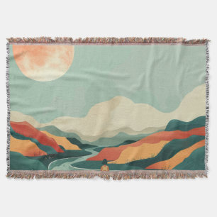 Cobertor Paisagem Boho Abstrato (14)