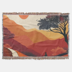 Cobertor Paisagem Boho Abstrato (19)