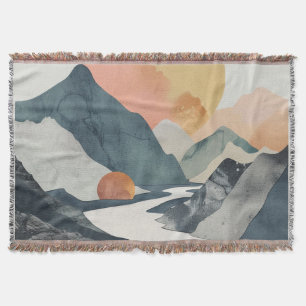 Cobertor Paisagem Boho Abstrato (2)
