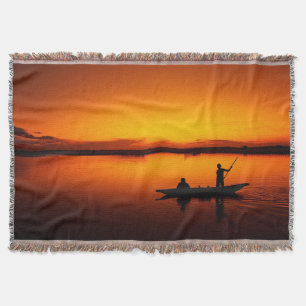 Cobertor Paisagem natural — Sunset com Barco