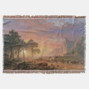 Cobertor Paisagem Vintage, Trilha do Oregon por Bierstadt