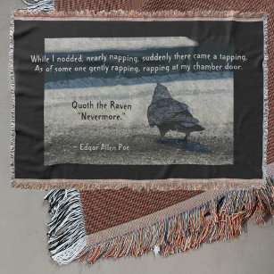 Cobertor Palavras de Poe The Raven