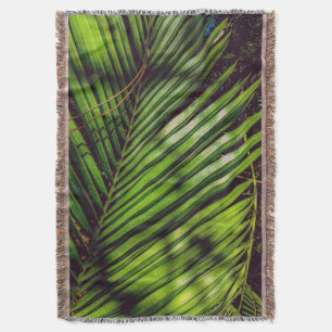 Cobertor Palm Frond, Agulhas de pinos e sombras jogam cober
