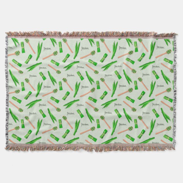 Cobertor Pandan Leaf Pattern Fleece Blanket (Frente)