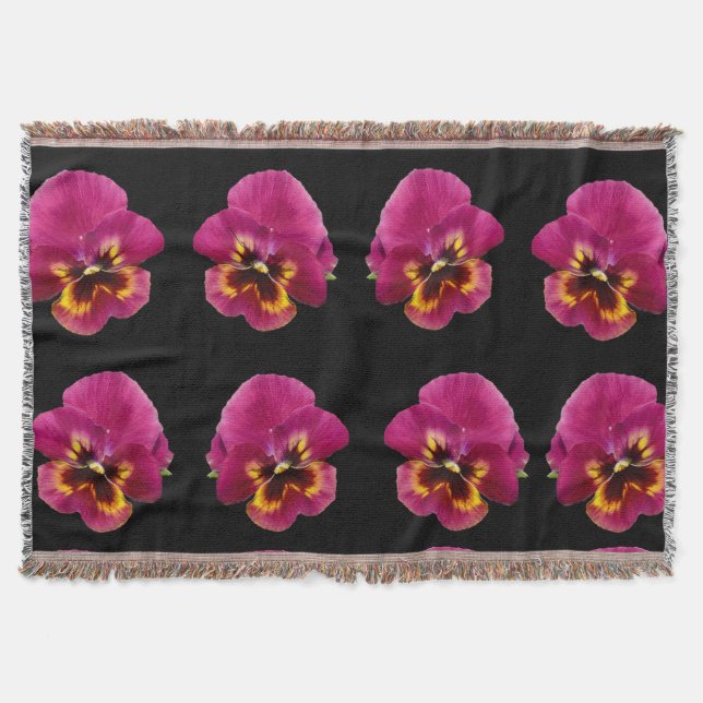 Cobertor Pansias Magenta A Preto, (Frente)