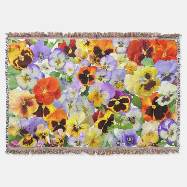 Cobertor Pansy Patch Throw Blanket (Frente)
