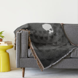 Cobertor Pantheon Light Skull Roma Itália Preto e Branco
