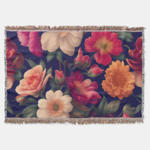 Cobertor Papel de parede com padrão floral