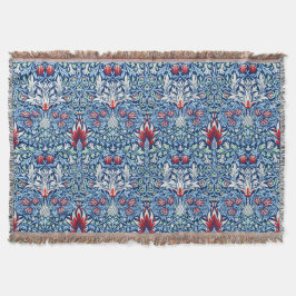 Cobertor Papel de parede floral Morris Navy Blue Snakeshead
