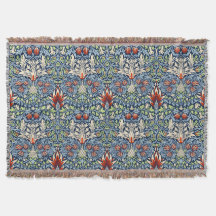 Papel de Parede Floral Morris Navy Blue Snakeshead