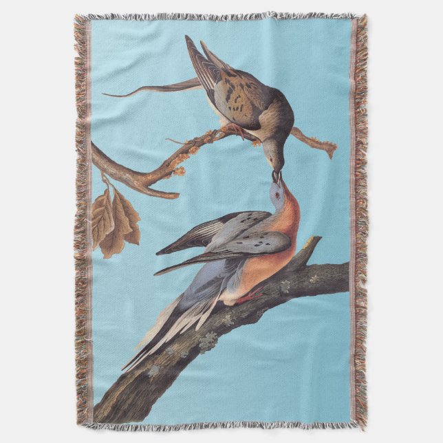 Cobertor Par Audubon de Pigões de Passageiros Beijantes (Frente Vertical)