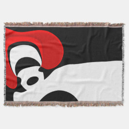 Cobertor Para o Sr. Redd: Abstrato Preto, Branco e Vermelho