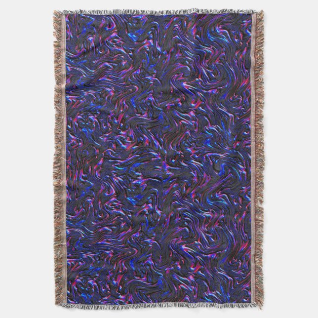 Cobertor Parece azul e cor-de-rosa texturizado na parede (Frente Vertical)