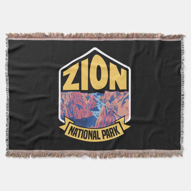 Cobertor Parque Nacional Zion Utah Retro (Frente)