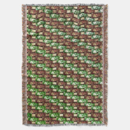 Cobertor Partes retangulares verdes, escura e manchada