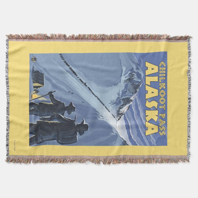 Cobertor Passagem de Chilkoot, mineiros Dourados de Alaska (Frente)