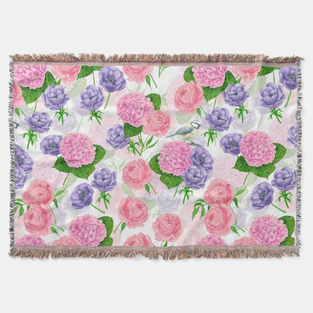 Cobertor Pássaros e flores (Frente)