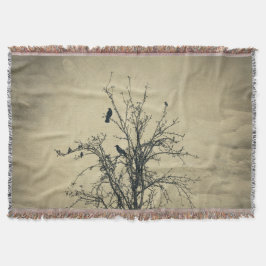 Cobertor Pássaros na árvore   -    