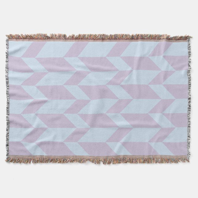 Cobertor Pastel em Pó com Stripe Cevon com Seta de Dois Ton (Frente)