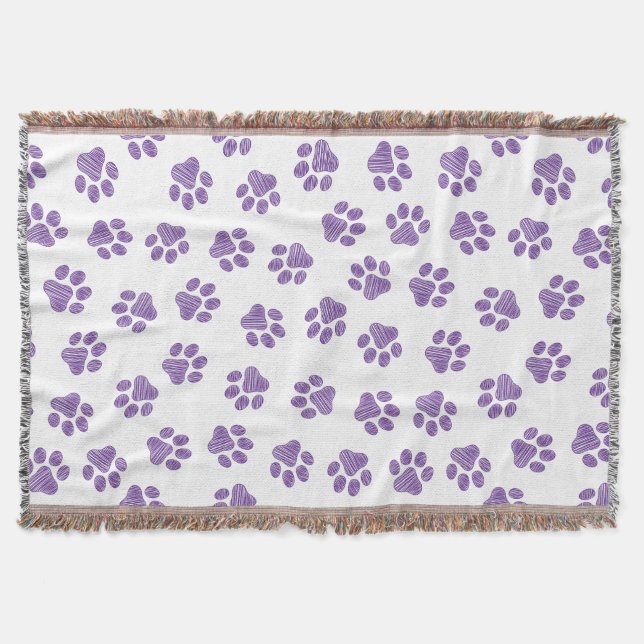 Cobertor patas, patas para cães, patas roxas (Frente)