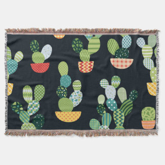 Cobertor Patchwork Cactus Vegetais sem Olhos Padrão