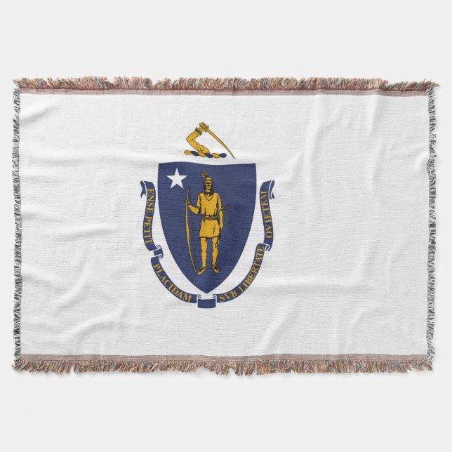 Cobertor Patriótico Impressão do Estado de Massachusetts (Frente)
