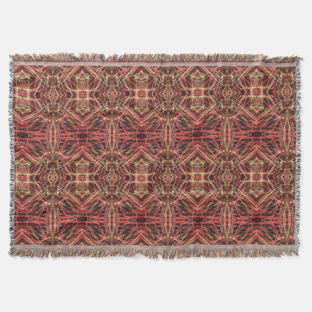 Cobertor Pattern of Bright Colors and Black Background (Frente)