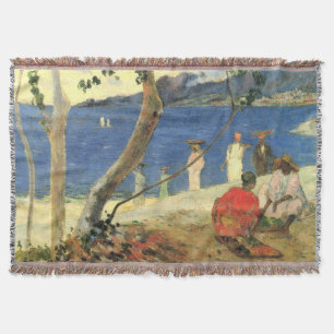 Cobertor Paul Gauguin Carregadores de frutas na enseada de