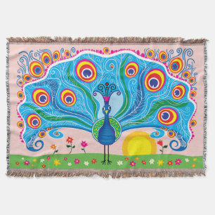 Cobertor Pavão com Flores