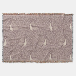 Cobertor peacock pattern