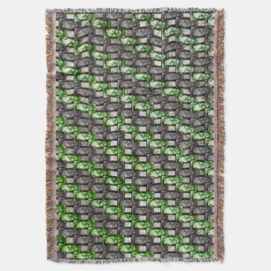 Cobertor Peças retangulares esculpidas e manchadas, cinzas 