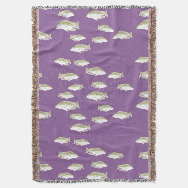 Cobertor Peixe em roxo (Frente Vertical)