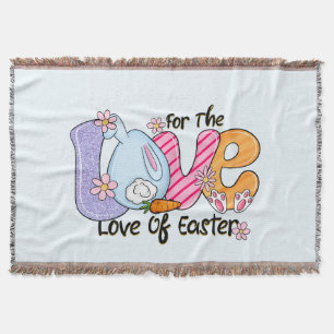 Cobertor Pelo amor à Páscoa - Coelhinho e Ovos Bonitos