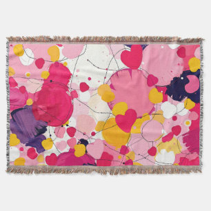 Cobertor "Pensamentos Aleatórios de Amor" - Abstrato Colori