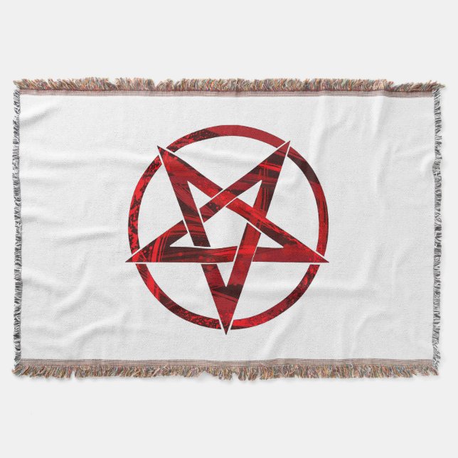 Cobertor Pentagrama do Diabo Vermelho (Frente)