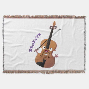 Cobertor Personagem de desenho animado musical de violino e