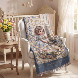 Cobertor Personalizable  Easter Bunny Baby Blanket