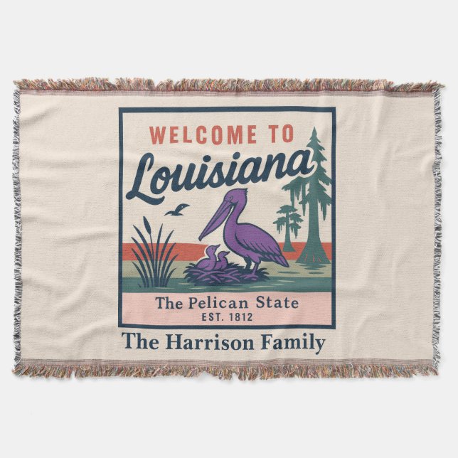 Cobertor Personalizado da Louisiana (Frente)