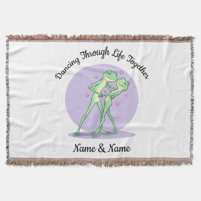 Cobertor Personalizado de Casal de Rãs (Frente)