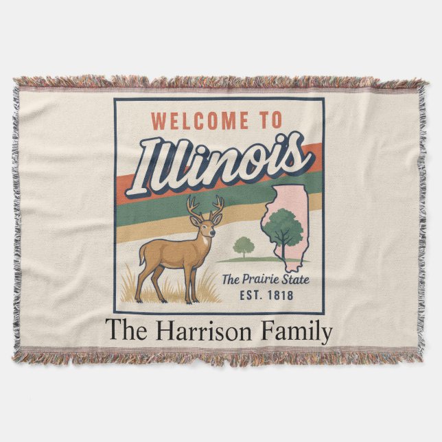 Cobertor Personalizado de Illinois (Frente)