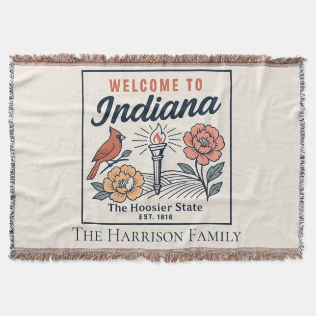 Cobertor Personalizado de Indiana (Frente)