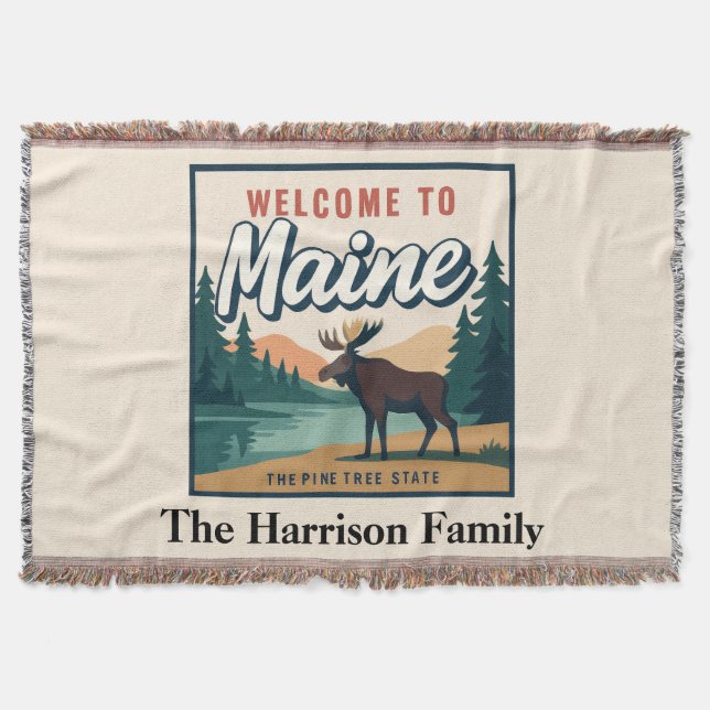 Cobertor Personalizado de Maine (Frente)