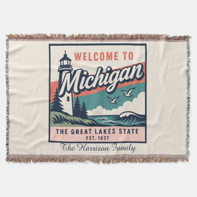 Cobertor Personalizado de Michigan (Frente)