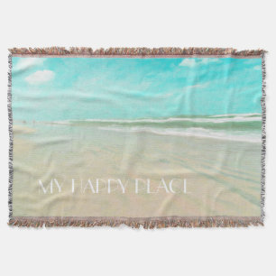 Cobertor Personalizado Meu Lugar Feliz Paisagem de Praia