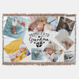 Cobertor Personalized Grandchild Photo Blanket for Grandma